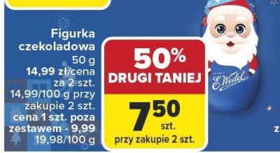 Figurka czekoladowa 50 g E.Wedel promocja w Carrefour
