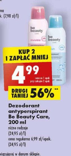 Antyperspirant invisible Be beauty care promocja
