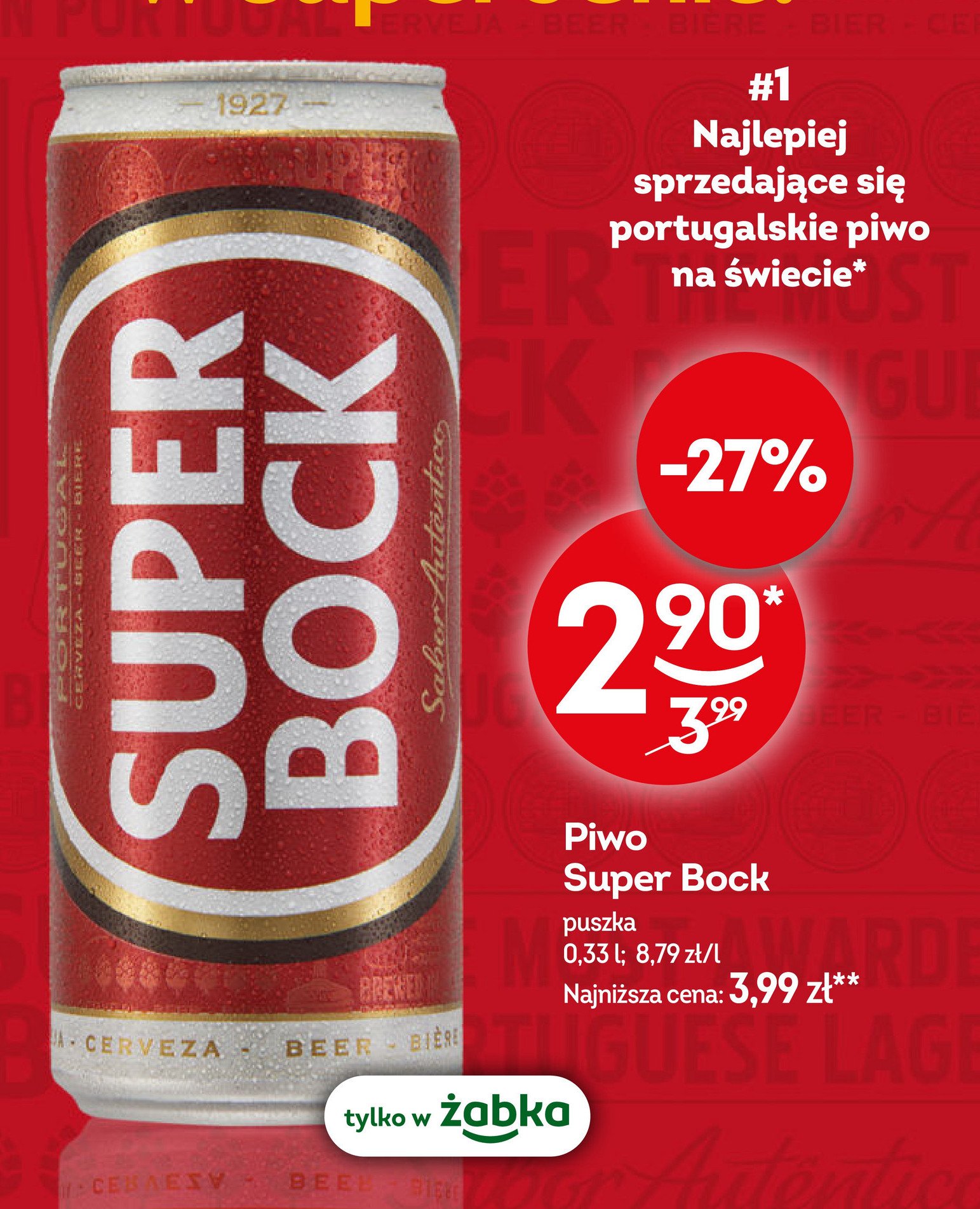 Piwo Super bock promocja w Żabka