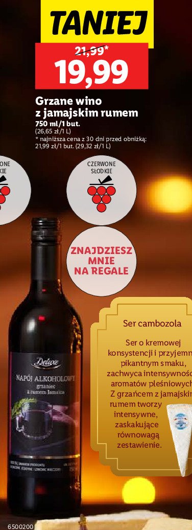 Wino grzane Deluxe promocja w Lidl