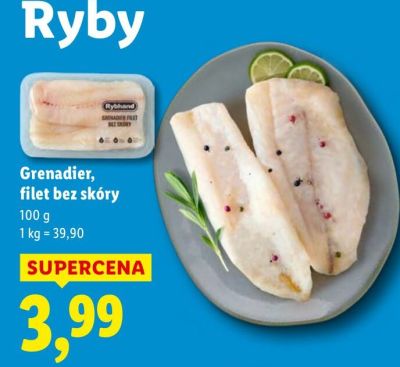 Grenadier filet bez skóry promocja w Lidl