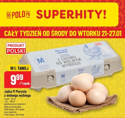 Jajka M Marysia z wolnego wybiegu promocja w POLOmarket