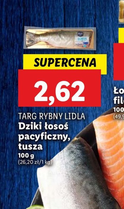 Łosoś pacyficzny tusza Rybny targ lidla promocja