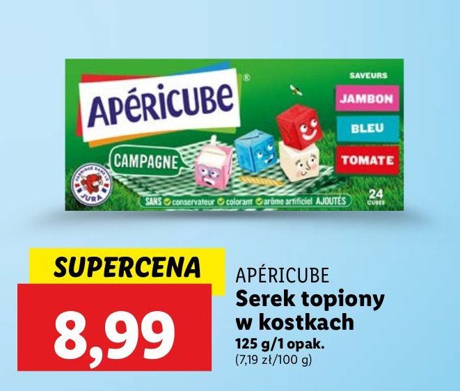 Mieszanka serów topionych APERICUBE promocja