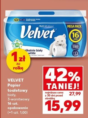 Papier toaletowy biały 3-warstwowy 16 rolek promocja w Kaufland