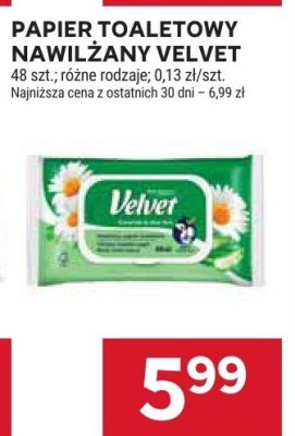 Papier toaletowy nawilżany velvet promocja w Stokrotka