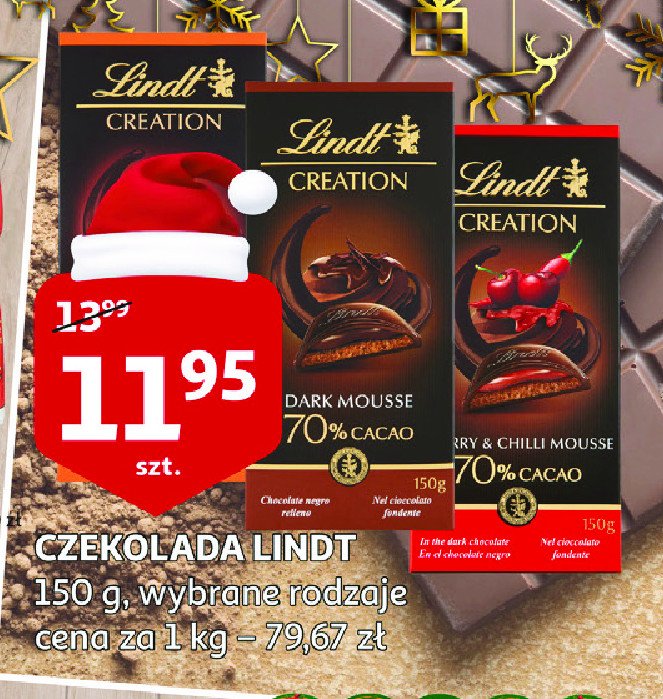 Czekolada 70% cacao granat z chili Lindt creation promocja