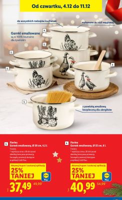 Garnek emaliowany Florina Ø 22 cm, 6 L promocja w Lidl