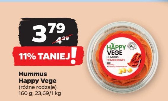 Hummus pomidorowy Happy vege promocja