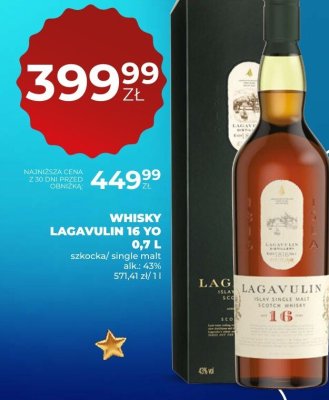 Whisky Lagavulin 16 YO 0,7L promocja w Duży Ben