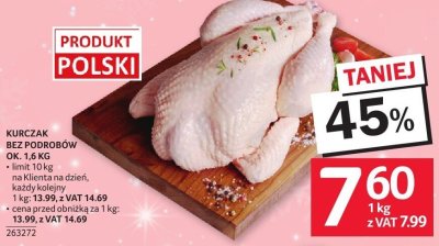 Kurczak bez podrobów ok. 1.6 kg promocja w Selgros
