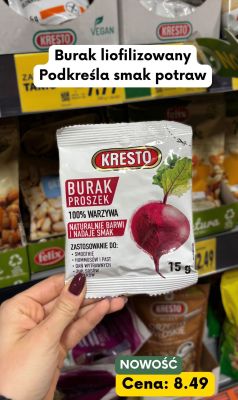 Burak liofilizowany proszek promocja w Kaufland