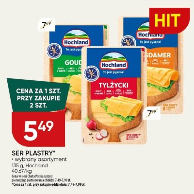 Ser plastry wybrany asortyment Hochland promocja w Chata Polska