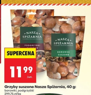 Grzyby suszone Nasza Spiżarnia, 40 g: podgrzybki promocja w Biedronka