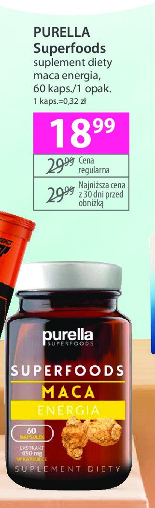 Suplement diety maca energia Purella superfoods Purella food promocja