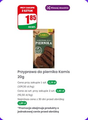 Przyprawa do piernika 20 g promocja w Dino