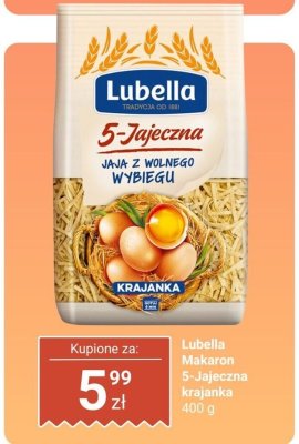 Makaron Lubella 5-Jajeczna krajanka promocja w Biedronka