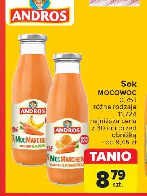 Smoothie marchew-banan Andros promocja