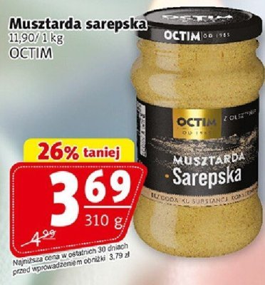 Musztarda sarepska Musztarda sarepska OCTIM promocja w Prim Market