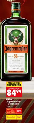 Likier Jägermeister + 3 kieliszki promocja w Biedronka