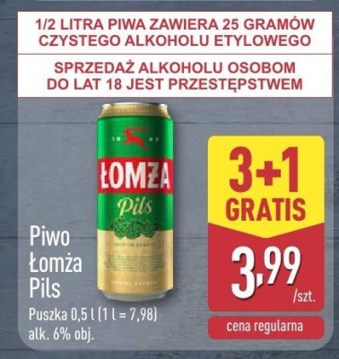 Piwo Łomża Pils promocja w Aldi
