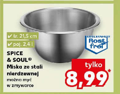 Miska ze stali nierdzewnej 2.4 l Spice&soul promocja