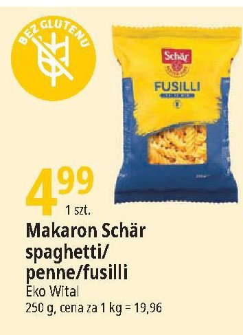 Makaron bezglutenowy 艣widerki Schar promocja
