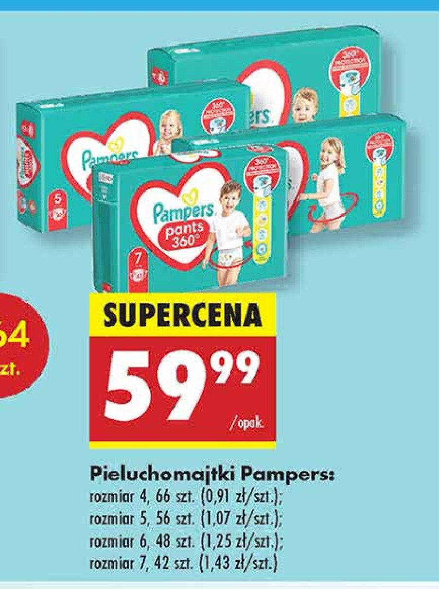 Pieluchomajtki 6 Pampers pants promocja