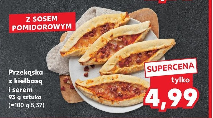 Przekąska z kiełbasą i serem promocja w Kaufland