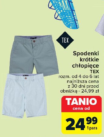 Spodenki chłopięce 4-6 lat Tex promocja