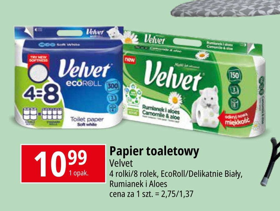 Papier toaletowy rumianek & aloes Velvet promocja