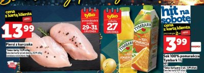 Sok 100% pomarańcza Tymbark 1L promocja w TOPAZ