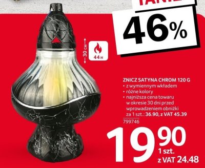 Znicz satyna chrom promocja w Selgros