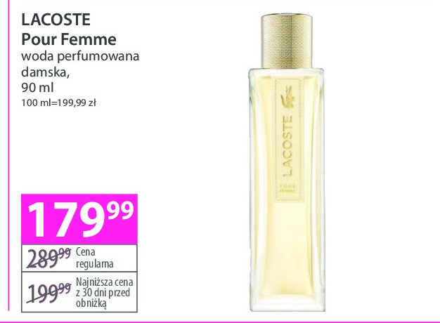 Woda perfumowana Lacoste Pour Femme White promocja