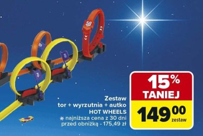 Zestaw tor + wyrzutnia + autko HOT WHEELS promocja w Carrefour