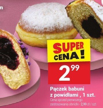 Pączek babuni z powidłami, 1 szt. promocja w Twój Market