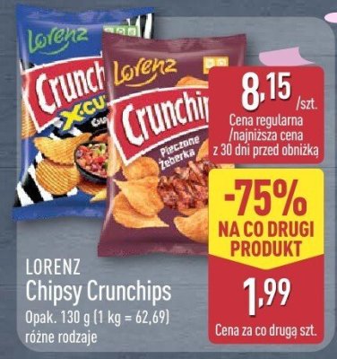 Chipsy Crunchips różne rodzaje promocja w Aldi