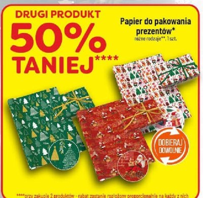Papier do pakowania prezentów różne rodzaje promocja w POLOmarket