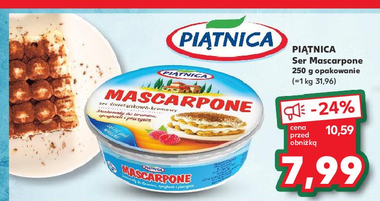 Ser mascarpone Piątnica promocja w Kaufland