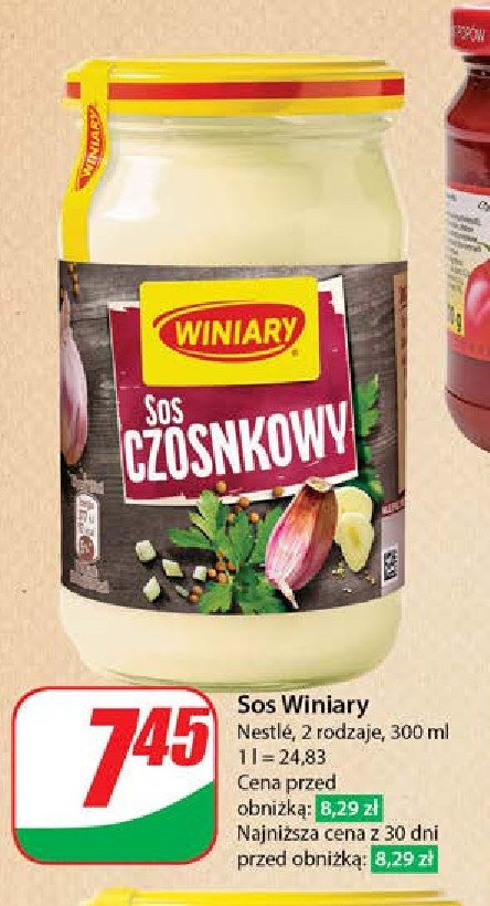 Sos czosnkowy Winiary promocja w Dino