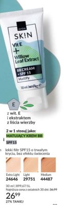 Krem BB matujący Avon Skin Vit E + Willow Leaf Extract SPF15 promocja w AVON