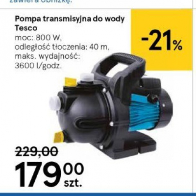 Pompa wodna 800 w Tesco mw promocja