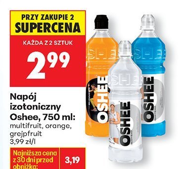 Napój izotoniczny Oshee 750ml pomarańcza/grejpfrut promocja w Biedronka