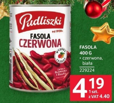 Fasola czerwona Pudliszki 400g promocja w Selgros