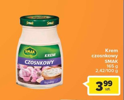 Krem czosnkowy Smak promocja