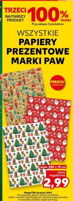 Papier prezentowy wym. 200 x 70 cm PAW promocja w Kaufland