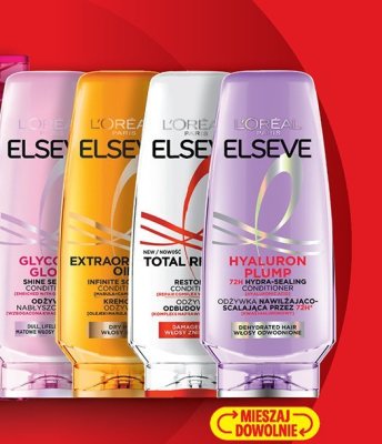 Odżywka do włosów Elseve, różne rodzaje promocja w Biedronka