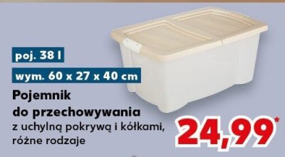Pojemnik do przechowywania z szufladą pokrywą i kółkami Kaufland promocja w Kaufland