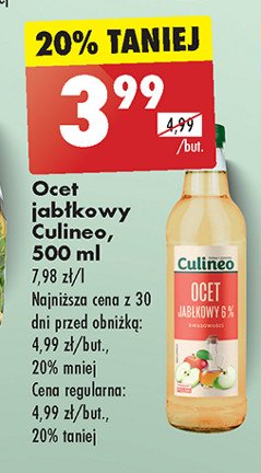 Ocet jabłkowy 6% Culineo promocja