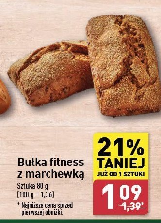 Bułka fitness z marchewką promocja